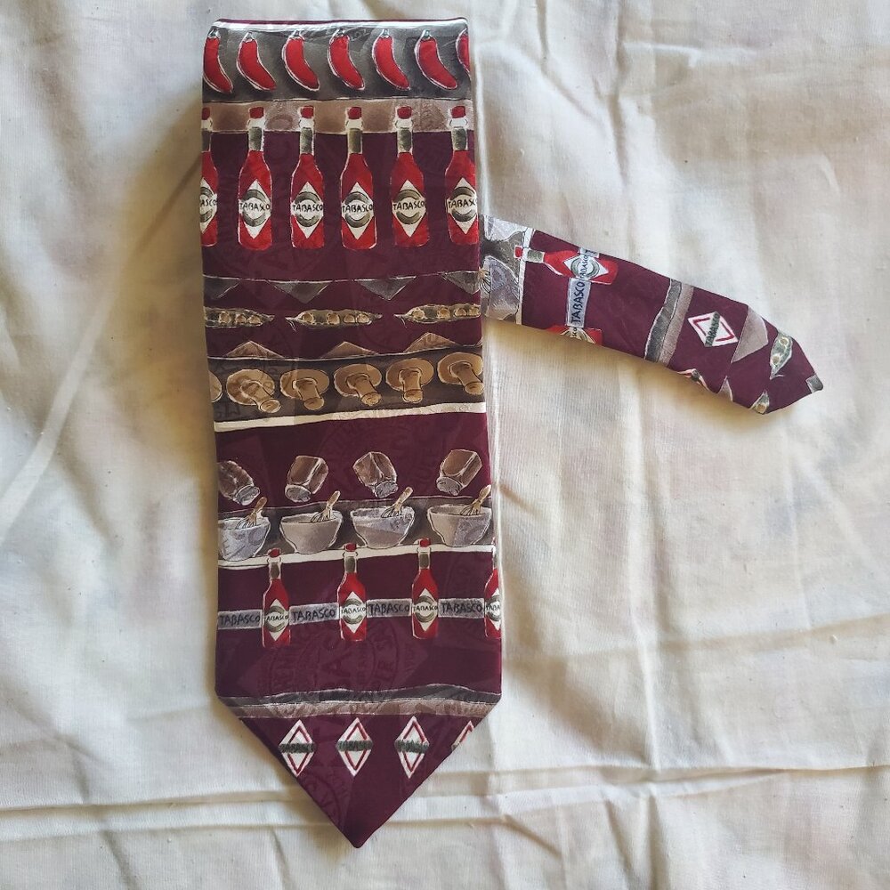 Tabasco Sauce cooking ingredients men's tie
